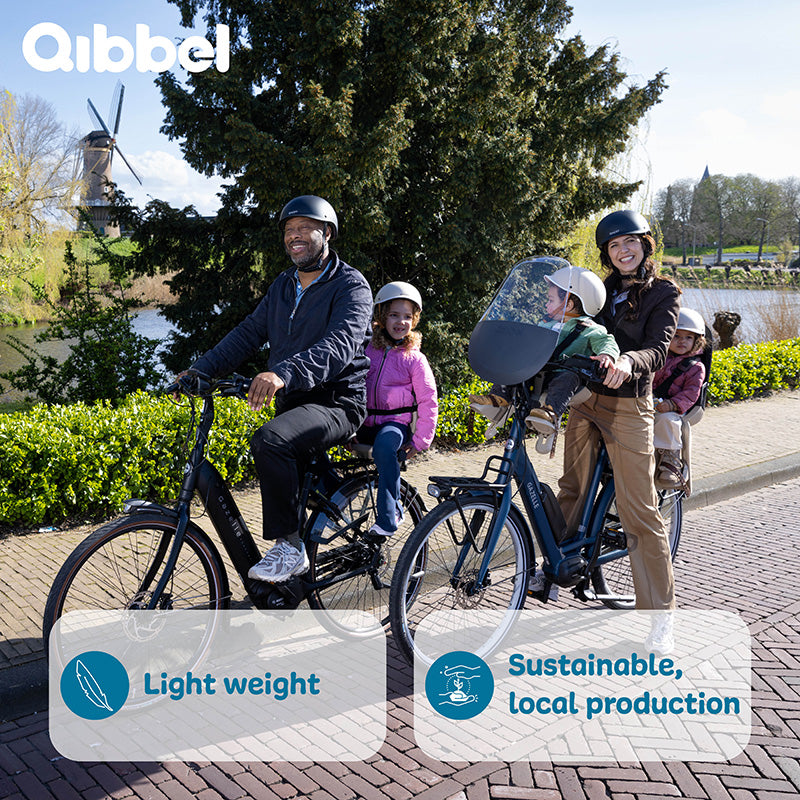 Qibbel Q351 Junior 6+ zitje Granite Grey incl. voetsteunen en voetbeschermingsplaten