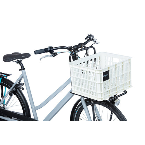 Basil 21138 Crate M fietskrat gerecycled kunststof medium 29,5L bright white