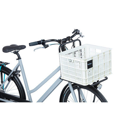 Basil 21138 Crate M fietskrat gerecycled kunststof medium 29,5L bright white