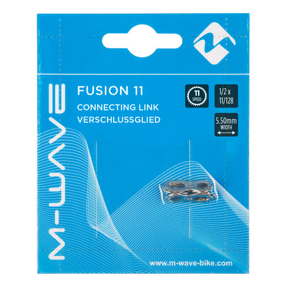 M-Wave sluitschakel 11V. 1/2x3/32 - 5.5 mm. zilver