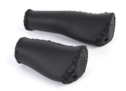 Velo handvatten VLG-649D2 leer met ergo grip 135/92 mm. zwart