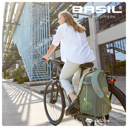 Basil 18067 B-Safe Commuter fietsrugzak Nordlight 13L olijf groen