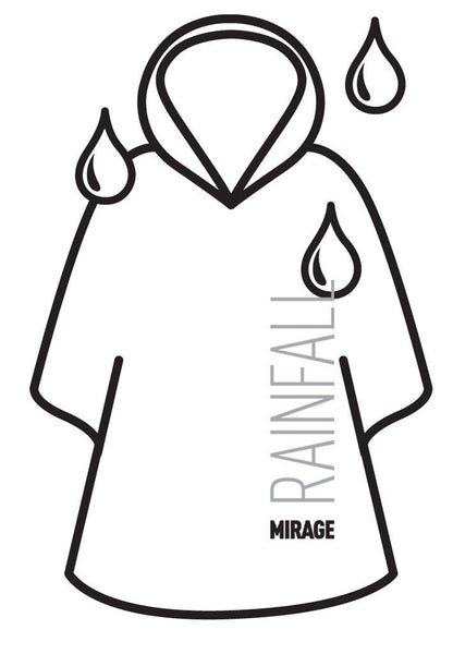 Mirage Rainfall wegwerp poncho one size blauw