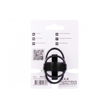 Simson 021231 fietsbel race zwart rubber elastiek bevestiging
