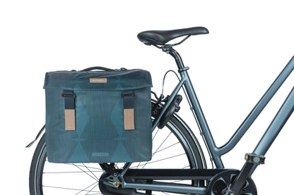Basil 18399 Elegance dubbele fietstas MIK 40-49L estate blue
