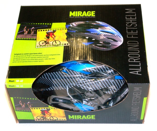 Mirage helm uni met vizier 58~62 cm. zwart/wit