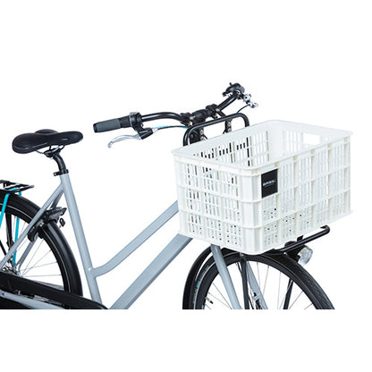 Basil 21162 Crate L fietskrat gerecycled kunststof groot 40L bright white