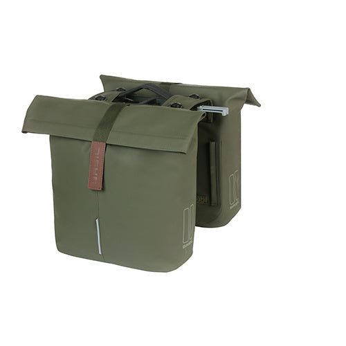 Basil 18378 City dubbele fietstas MIK 28-32L moss green