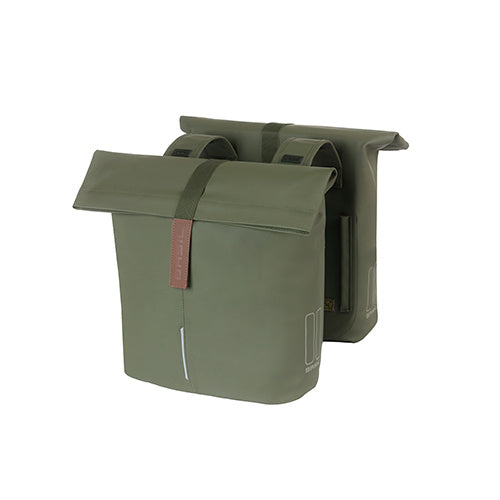 Basil 18375 City dubbele fietstas 28-32L moss green