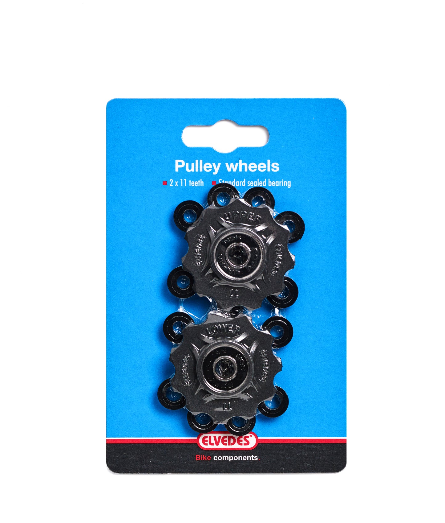 Elvedes CP2017086 derailleurwieltjes 2x11T afgedicht standaard lager + spacers