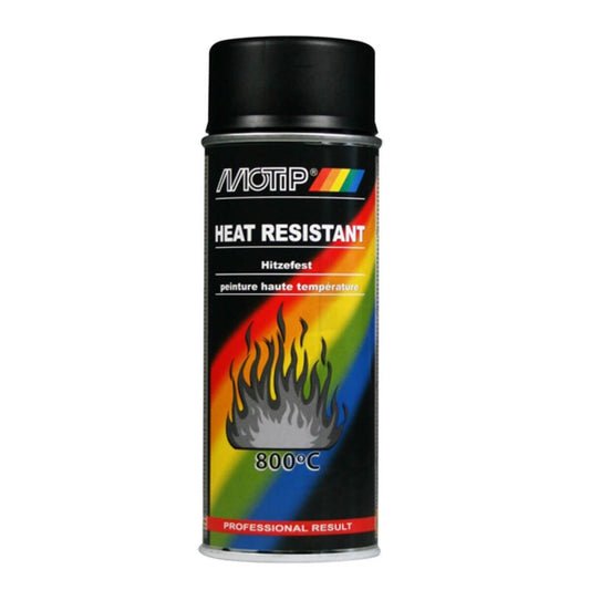 Motip spuitlak 400 ml. zwart hittebestendig