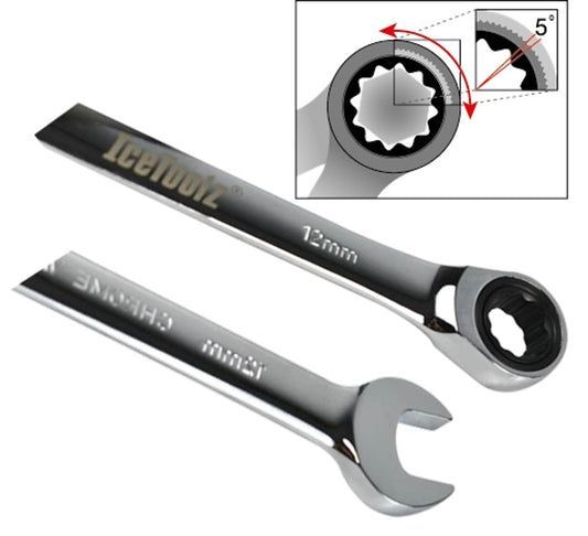 IceToolz 4112 ring-/steeksleutel/ratel 12 mm.