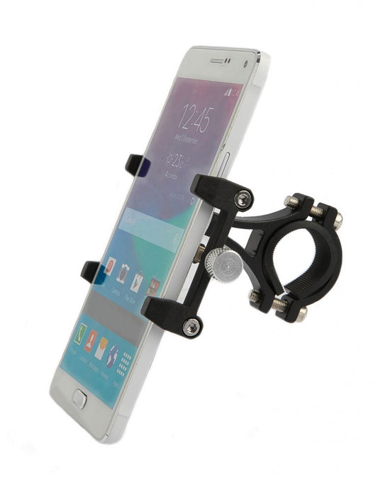 Mirage telefoonhouder G20 alu. T6 CNC met bracket ø22~25 mm. 50~100 mm. mat zwart