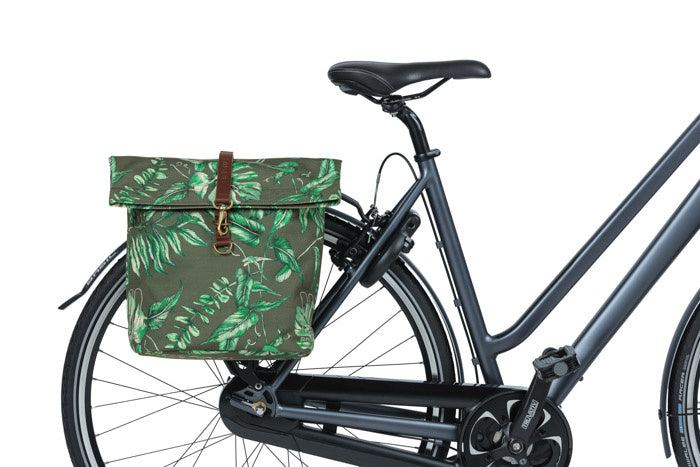 Basil 18083 Ever-Green dubbele fietstas 28-38L. thyme groen
