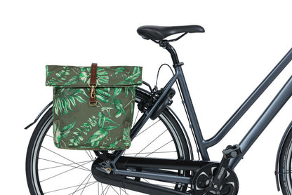 Basil 18083 Ever-Green dubbele fietstas 28-38L. thyme groen