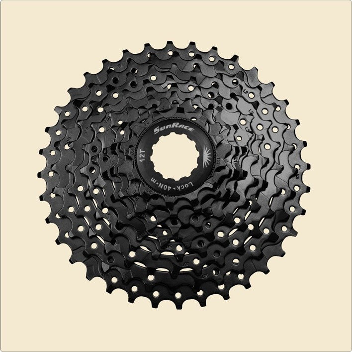 Sun Race CSM98 9AW-BOX B cassette 9V. 11-36 zwart