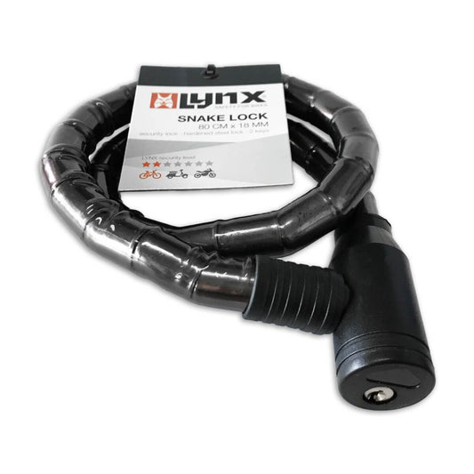 Lynx pantserkabelslot 18 mm. x 80 cm. smoke