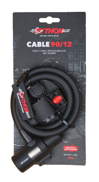 Python kabelslot 12 mm. x 90 cm. met bracket