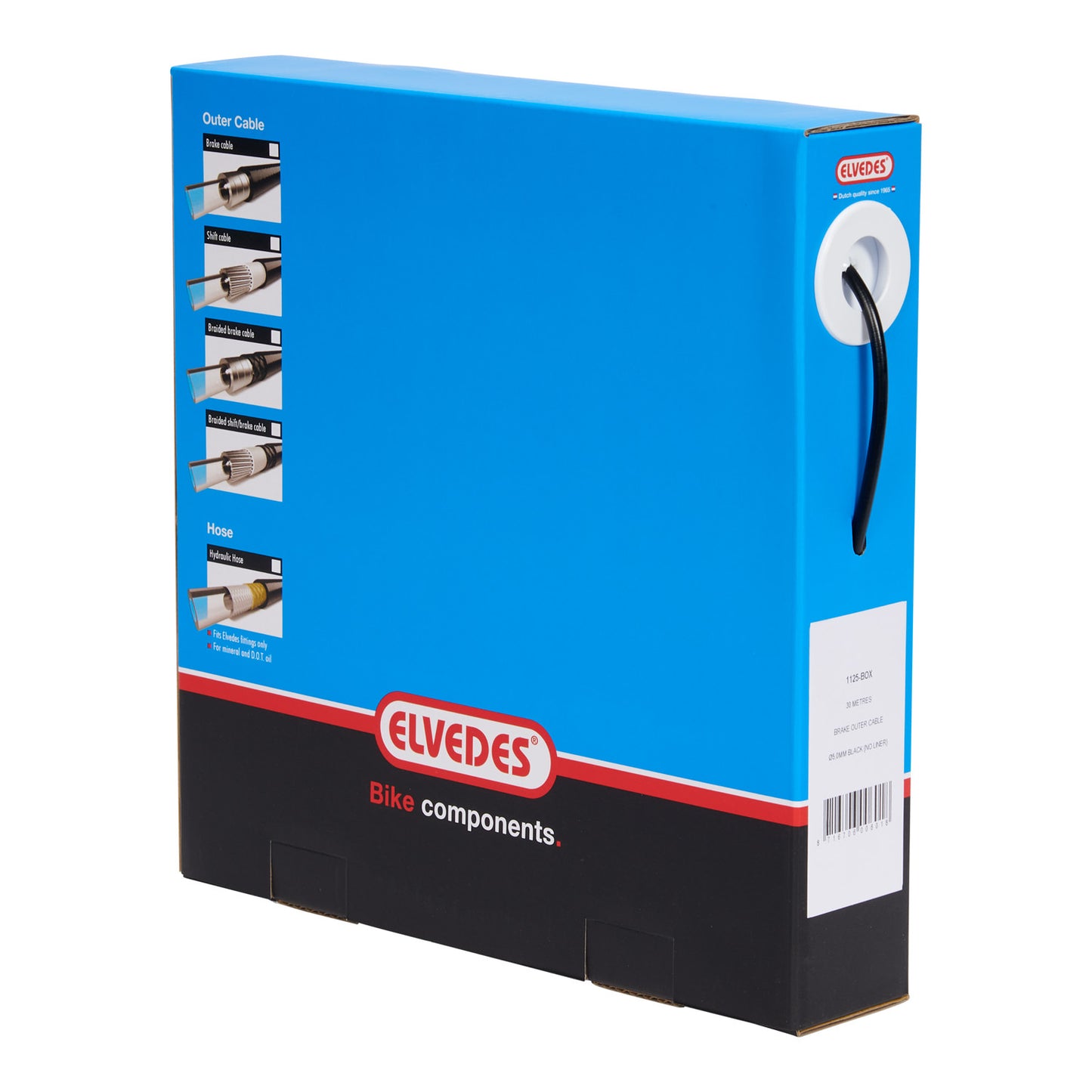 Elvedes 1125-BOX buitenkabel 30 mtr. - 5 mm. zwart