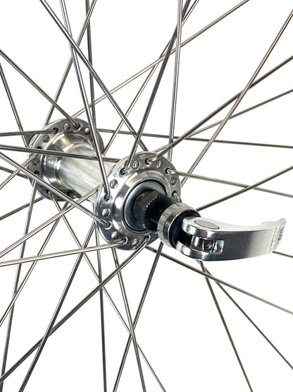 Voorwiel 802924 28" 19-622 hybride alu. zwart  ZAC 19 QR RVS spaak