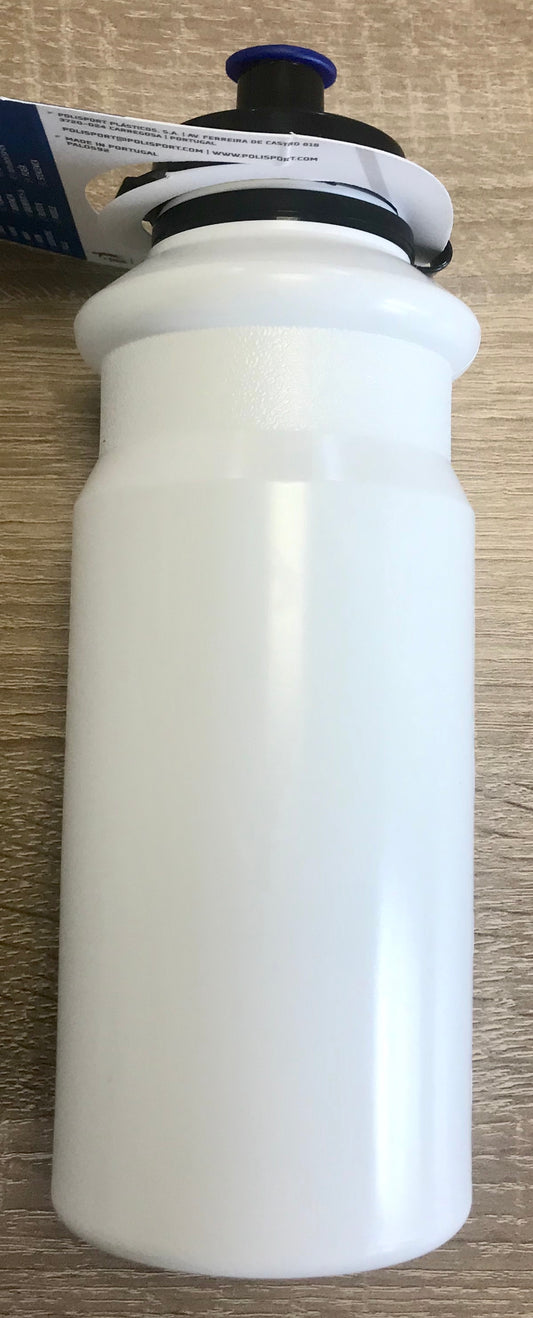 Polisport bidon 700 ml. wit/blauw