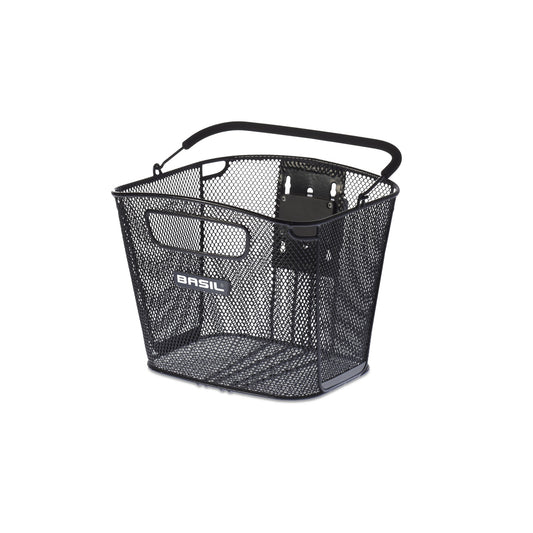 Basil 11240 Bold Front KF fietsmand afneembaar zwart incl. KF adapter plaat (houder 70177 / 70189 apart verkrijgbaar)