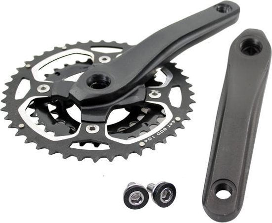 Lasco kettingwiel triple 22/32/44T. CNC zwart (-1 mm diep)