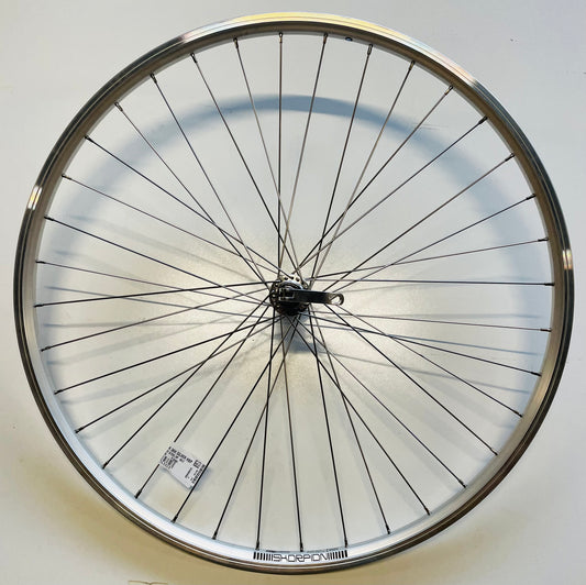 Voorwiel 28"- 622X19 Skorpion alu. zilver FM21 QR sp. 14 RVS