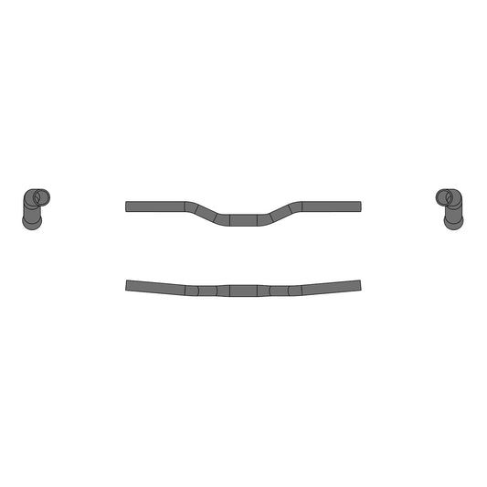 Ergotec stuurbocht Fixie Riser alu. zilver GW500 GL130  - 16127000 SL: 2