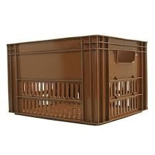 Krat. melkkrat pvc bruin 43x35x27