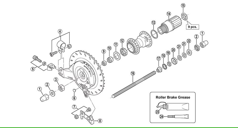 Shimano Y31Z06010 borgmoer (M10) (LI)