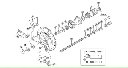 Shimano Y31Z06010 borgmoer (M10) (LI)