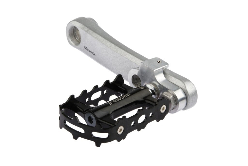 Mirage crankverkorter aluminium T6 met RVS bouten zilver