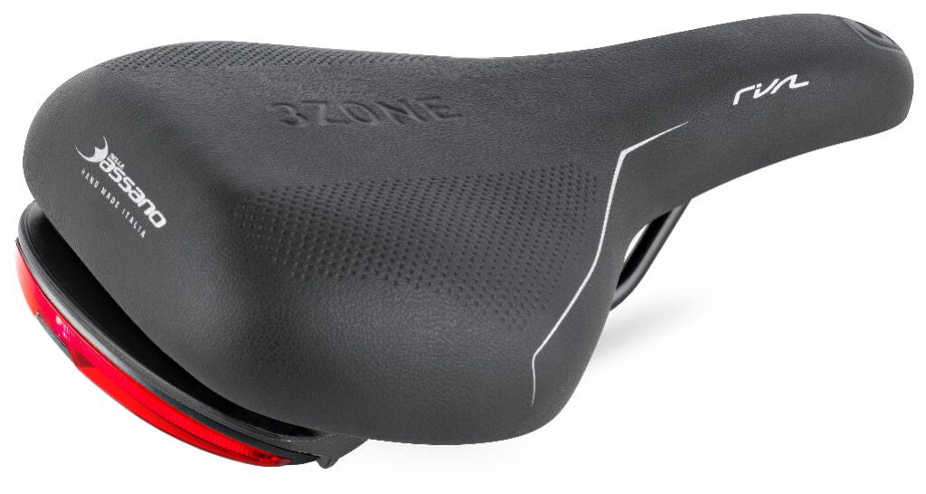 Selle Bassano zadel Rivale 3zone sport met achterlicht unisex (kaart)