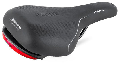Selle Bassano zadel Rivale 3zone sport met achterlicht unisex (kaart)