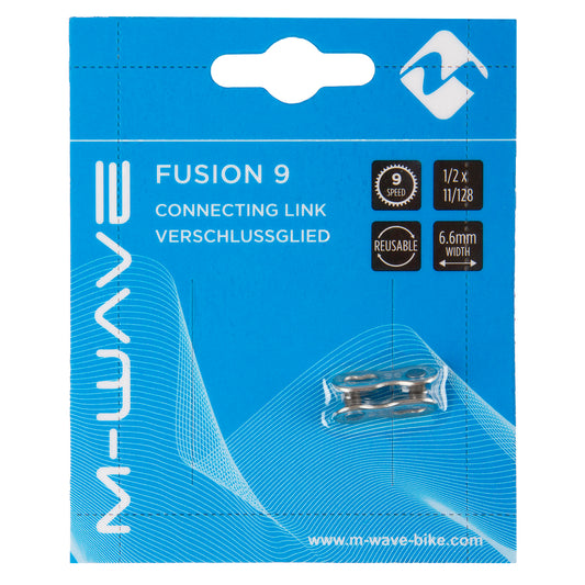 M-Wave sluitschakel 9V. 1/2x11/128 - 6.6 mm. zilver