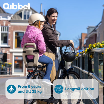 Qibbel Q380 Junior 6+ - Longtail edition - Midnight Black -black/black - zonder voetsteunen en voetbeschermingsplaten