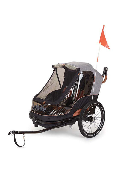 Bobike trailer 2-in-1 fiets & stroller grey