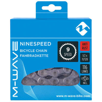 M-Wave ketting 1/2x11/128 - 116 9V. KMC anti roest