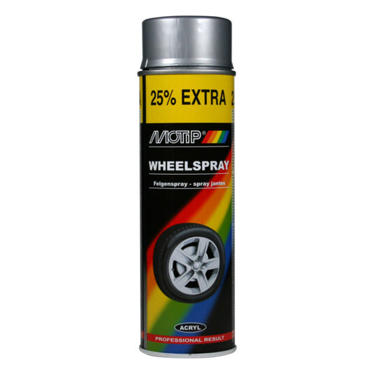 Motip spuitlak zilver 500 ml. (velgenlak)