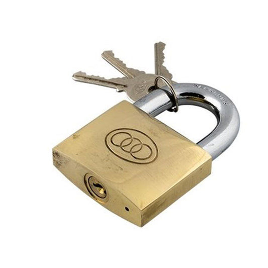 Tri-Circle hangslot Square 32 mm. messing No. 263