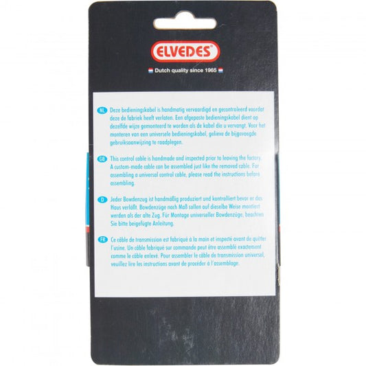 Elvedes 2021071 rem buitenkabel zwart 1800 mm. incl. 2 ferrules