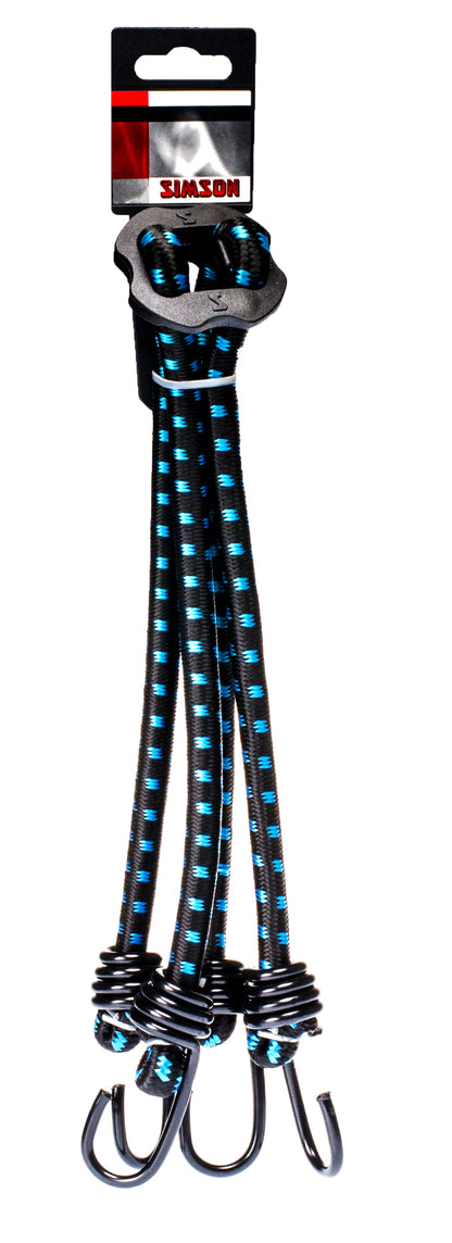 Simson 020346 spinbinder zwart/blauw met veiligheidsklem