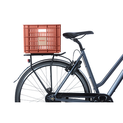 Basil 21137 Crate M fietskrat gerecycled kunststof medium 29,5L terra red
