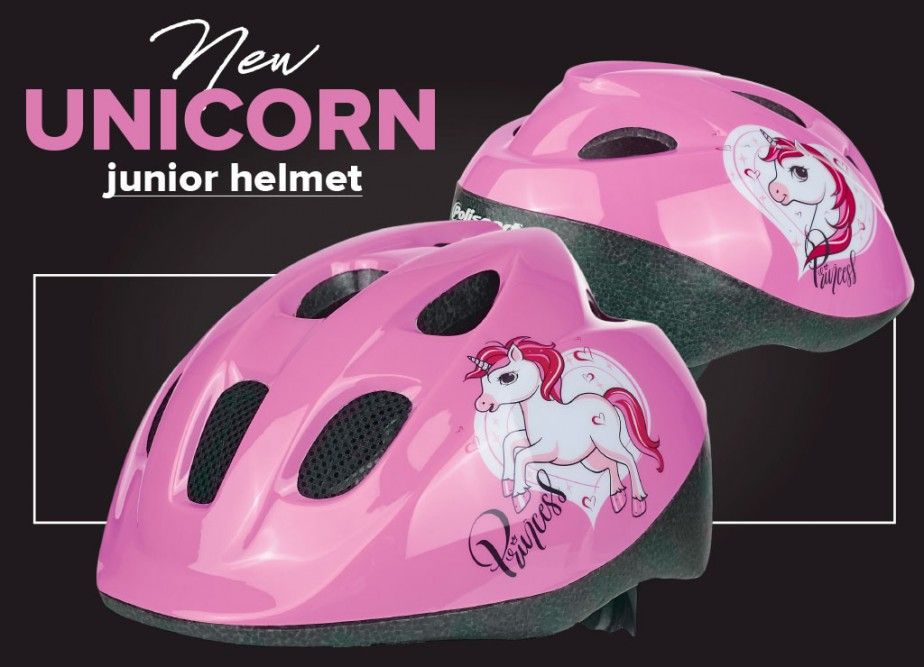 Polisport helm junior Unicorn roze S (52-56 cm.)