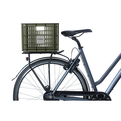 Basil 21136 Crate M fietskrat gerecycled kunststof medium 29,5L moss green