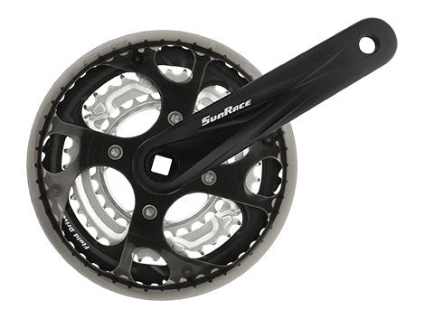Sun Race FCM300 7/8-speed triple 48/38/28T. 170 mm.  (- 4 mm. diep )