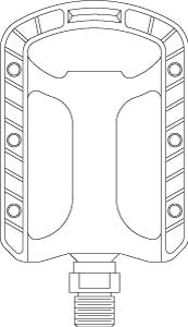 Tecora E Pedaal Luxe Trekking 11.8x7.0x2.5 cm. CP