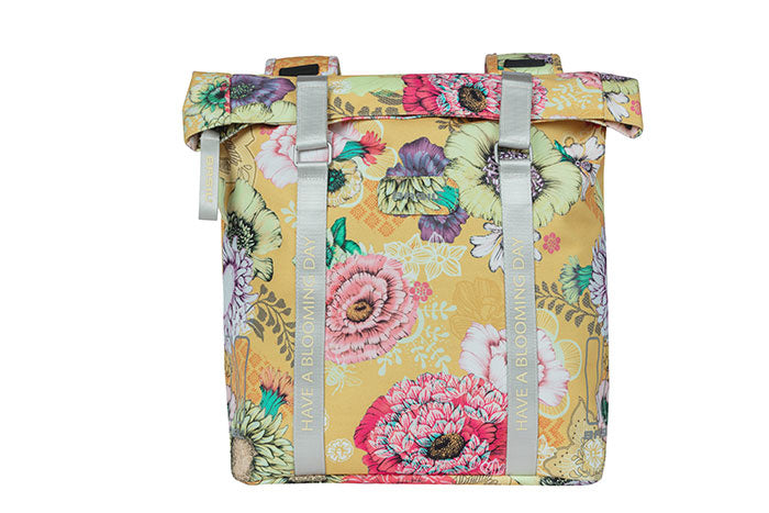 Basil 18155 Bloom Field dubbele fietstas 28-35L honey yellow