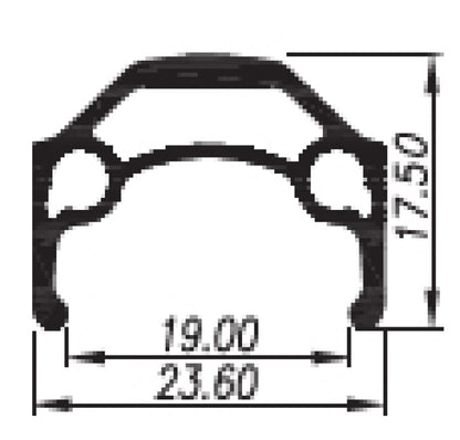 Primax E velg STR19 28“-622 zwart-CNC